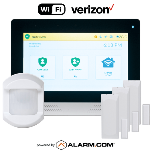 2GIG EDGE Dual-Path WiFi/Cellular Verizon LTE Wireless Security System (Powered by Alarm.com)