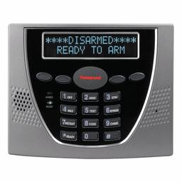 6460S - Honeywell Home Alphanumeric Programming Premium Custom Hardwired Alarm Keypad in Silver/Black Color (for VISTA-Series Control Panels)