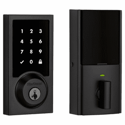 99160-044 - Kwikset 916 CNT SmartCode Touchscreen Contemporary Electronic Deadbolt with Z-Wave Plus 500-Chipset (in Iron Matte Black Finish)