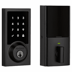 99160-044 - Kwikset 916 CNT SmartCode Touchscreen Contemporary Electronic Deadbolt with Z-Wave Plus 500-Chipset (in Iron Matte Black Finish)