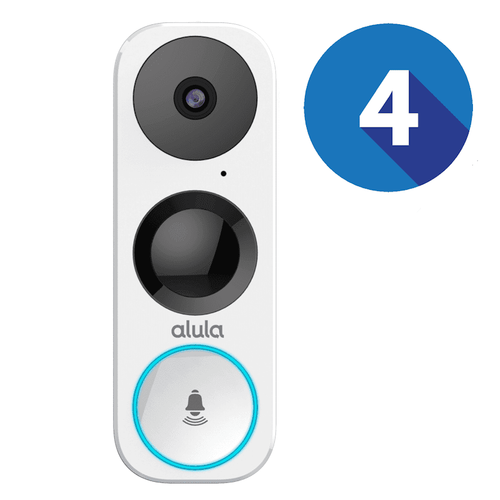 Alula Standalone 4-Video Doorbells Monitoring Services (Powered by Alula App)