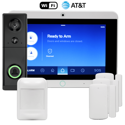 GeoVDBATKIT-ATT - GeoAlarm Dual-Path WiFi/Cellular AT&T Wireless Battery-Powered Video Doorbell Security System