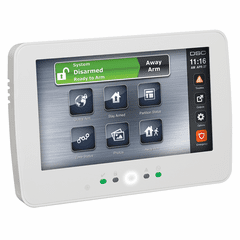 HS2TCHPRO - DSC TouchScreen White Alarm Keypad with PowerG Transceiver and Prox Support (for DSC PowerSeries Pro Control Panels)