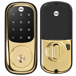 YRD226ZW2-605 - Yale Assure Lock Touchscreen Keypad Deadbolt and Keyhole with Z-Wave Plus (in Bright Brass Finish)