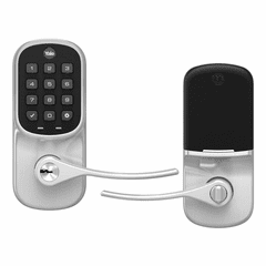 YRL216-ZW2-619 - Yale Assure Lever Pushbutton Keypad Lock and Keyhole with Z-Wave Plus (in Satin Nickel Finish)