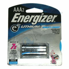 ZI-L92BP2 - Energizer Lithium AAA Cell 1.5V Alarm Battery (2-Pack)